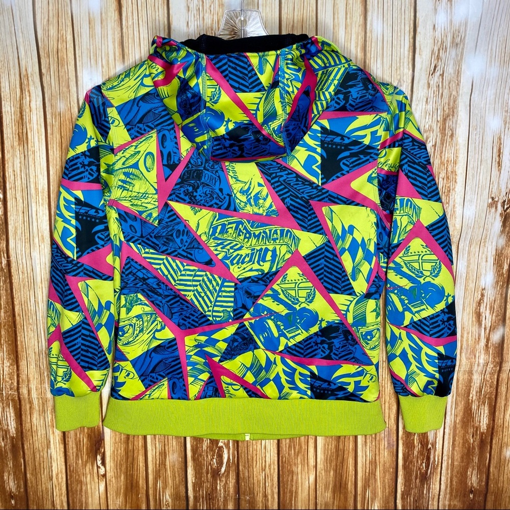 Mens Hoodie Full Zip Fly Racing Motocross Jacket - Picture 3 of 8